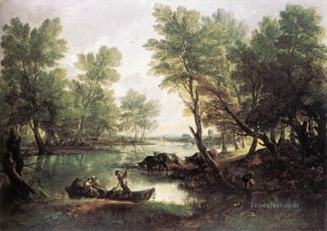Thomas Gainsborough Painting - River landscape Thomas Gainsborough